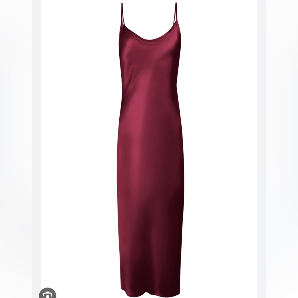 Kes Nyc Minimal Slip Dress In Cabernet